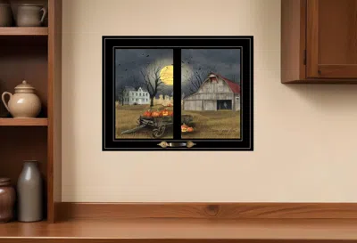Homezia Spooky Harvest Moon 7 Black Framed Print Kitchen Wall Art