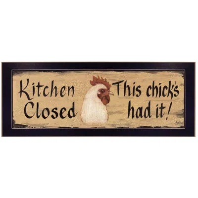 Homezia Kitchen Closed Black Framed Print Kitchen Wall Art