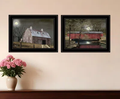 Homezia Midnight Moon Black Framed Print Wall Art
