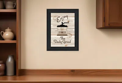 Homezia The Daily Grind 2 Black Framed Print Kitchen Wall Art