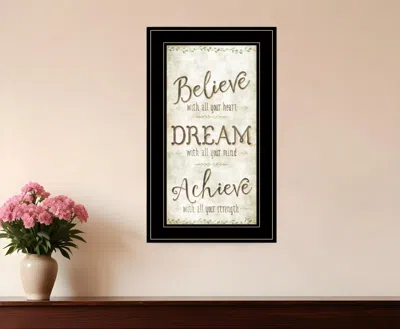 Homezia Believe 3 Black Framed Print Wall Art