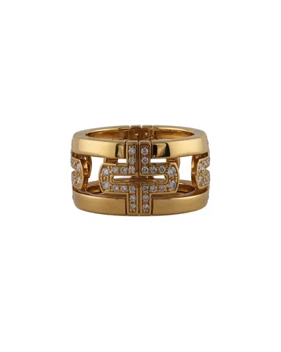 Bulgari 18k Rose Gold 0.70 Ct. Tw. Diamond Ring In Black