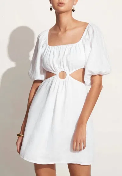 Faithfull The Brand Gabelli Mini Dress In Plain White In White