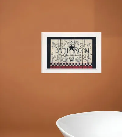 Homezia Bathroom White Framed Print Bathroom Wall Art