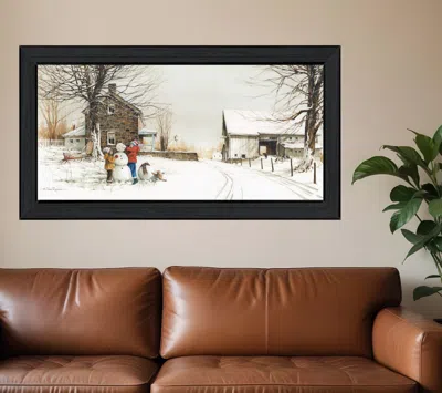 Homezia In The Meadow 4 Black Framed Print Wall Art
