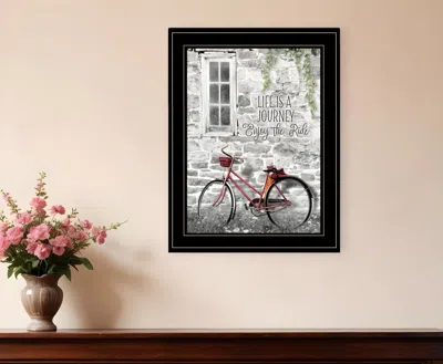 Homezia Life Is A Journey 3 Black Framed Print Wall Art