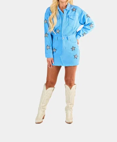 Buddylove Raelynn Denim Mini Dress In Raelynn Sky In Blue