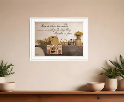 Homezia Home Is Where Love Resides 1 White Framed Print Kitchen Wall Art