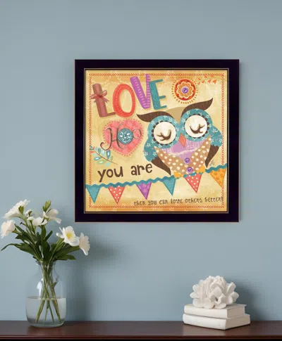 Homezia Owl 1 Black Framed Print Wall Art