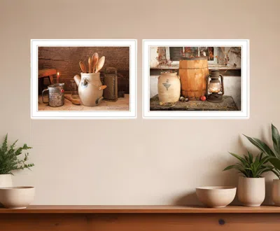 Homezia Set Of Two The Nail Keg 4 White Framed Print Wall Art