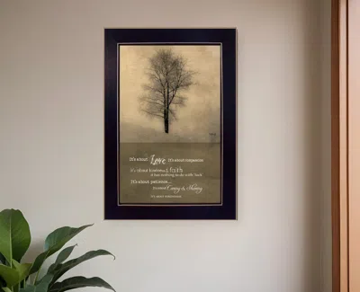 Homezia Its All About Love Black Framed Print Wall Art
