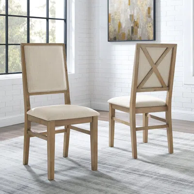 Crosley Furniture Hayden 2pc Upholstered Chair Set Slate - 2 Upholstered Chairs