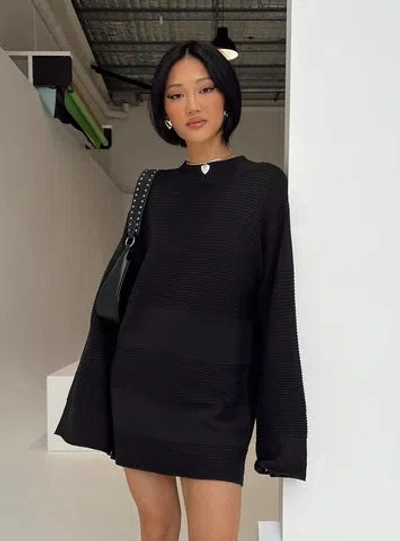 Princess Polly Cheyenne Knit Sweater Dress In Black