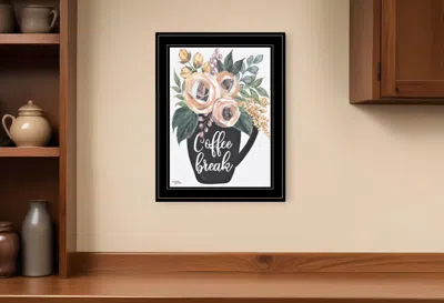 Homezia Coffee Break 2 Black Framed Print Kitchen Wall Art