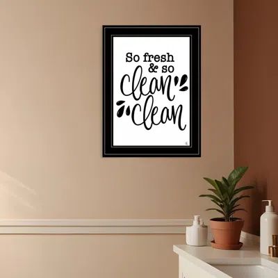 Homezia So Clean Clean 2 Black Framed Print Bathroom Wall Art