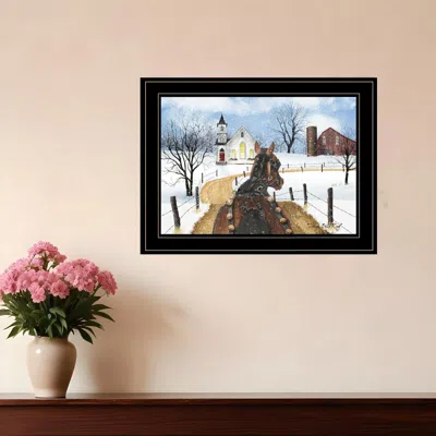 Homezia Sleigh Bells Ring 3 Black Framed Print Wall Art