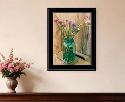 Homezia Country Chives 2 Black Framed Print Wall Art