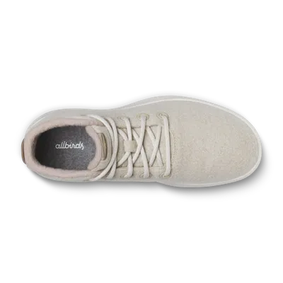 Allbirds Women's Wool Runner Mizzle Contrast-sole Merino-wool Mid-top Trainers In Up Mizzles - Stony Cream