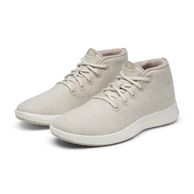 Allbirds Women's Wool Runner Mizzle Contrast-sole Merino-wool Mid-top Trainers In Up Mizzles - Stony Cream