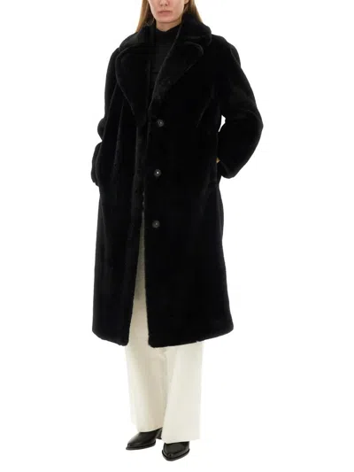 Shop Stand Studio Long Coat "maria" In Black