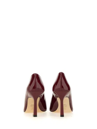 Stuart Weitzman Pointed Toe Patent Finish High Heel In Red