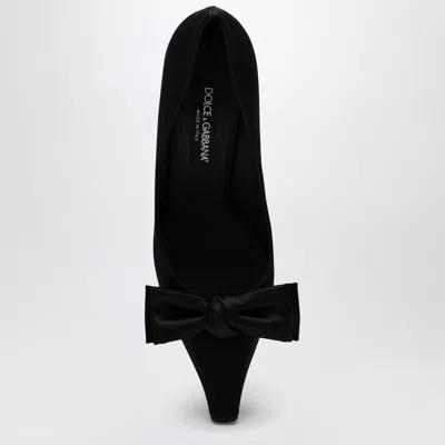 Dolce & Gabbana Satin Pumps With Metal Detail And Bow