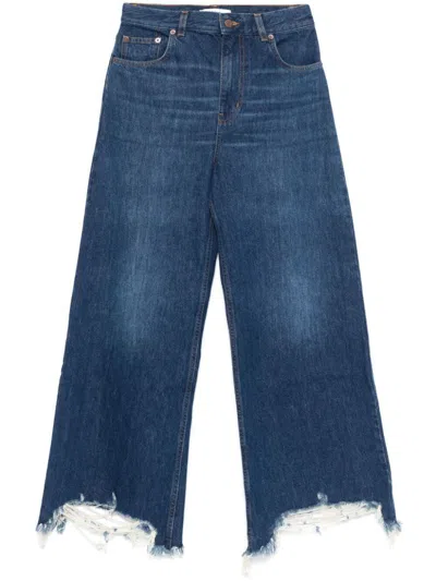 CHLOÉ CHLOÉ WIDE LEG FRAYED JEANS CLOTHING 