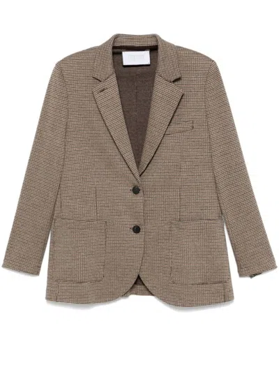 Shop Harris Wharf London Wool And Cotton Blend Jacket In Brown