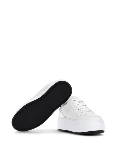 Shop Hogan H670 Leather Sneakers In White