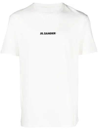 Shop Jil Sander Logo Cotton T-shirt In White