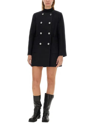 Shop Michael Kors Boucle Coat In Black