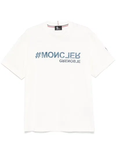 Shop Moncler Grenoble Logo T-shirt Clothing In White