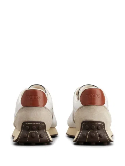 Tod's Multicolor Leather And Suede Sneakers In White