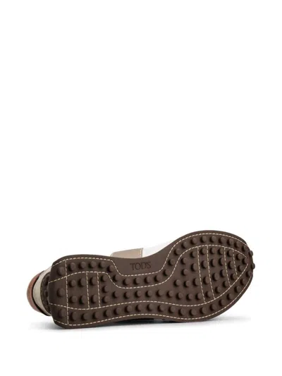 Tod's Multicolor Leather And Suede Sneakers In White