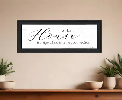 Homezia A Clean House 2 Black Framed Print Wall Art