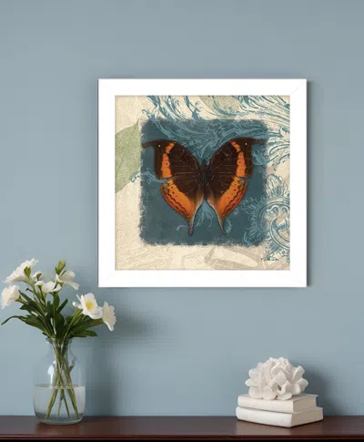Homezia Swirl Butterfly Ii White Framed Print Wall Art