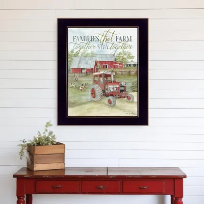 Homezia Families That Farm Together Stay Together Black Framed Print Wall Art