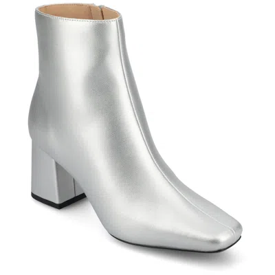 Journee Collection Women's Tru Comfort Foam Haylinn Booties In Silver