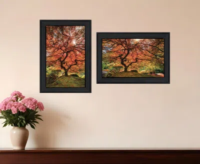 Homezia Set Of Two First Colors Of Fall Ii Black Framed Print Wall Art