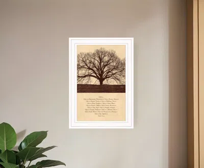 Homezia Life Is 5 White Framed Print Wall Art