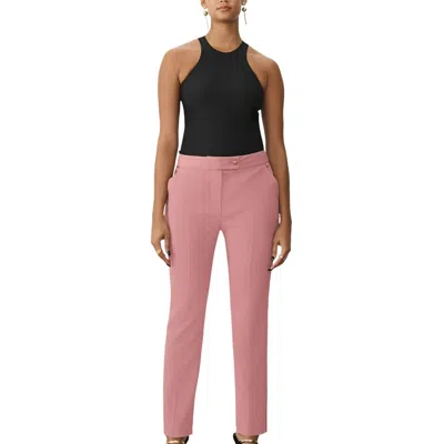 Gstq Satin Tuxedo Pants In Pink