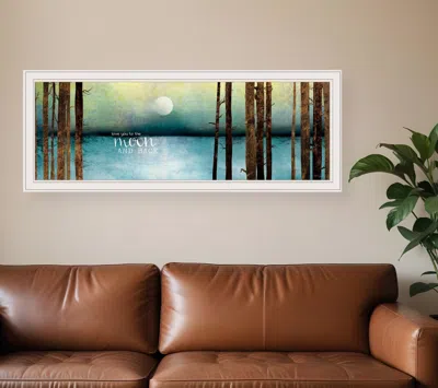 Homezia Love You To The Moon And Back 3 White Framed Print Wall Art