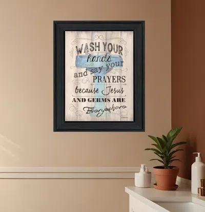 Homezia Bathroom Humor 2 Black Framed Print Bathroom Wall Art