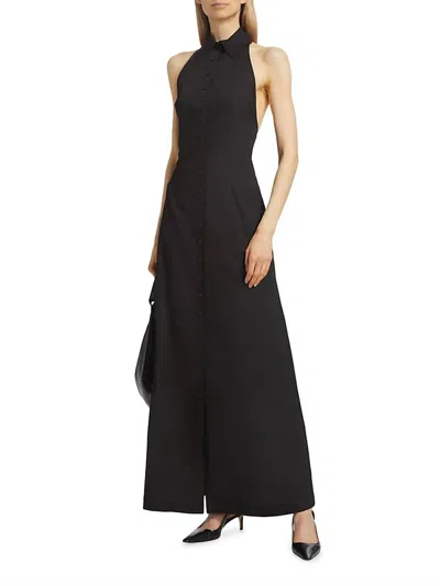 Ronny Kobo Layton Halter Dress In Black