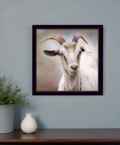 Homezia Up Close Goat Black Framed Print Wall Art