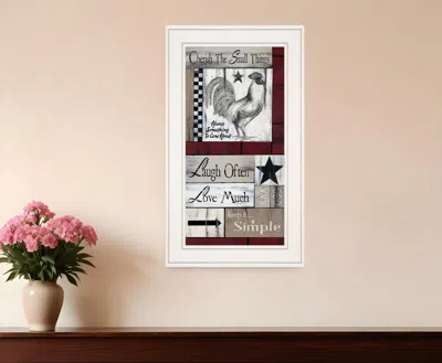 Homezia Cherish The Small Things 1 White Framed Print Wall Art