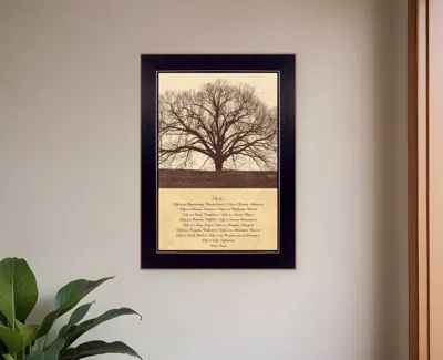Homezia Life Is 1 Black Framed Print Wall Art