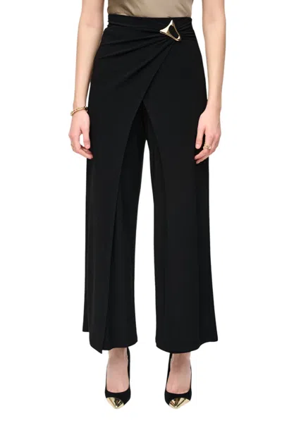 Joseph Ribkoff High-rise Wrap Trouser In Black In Black
