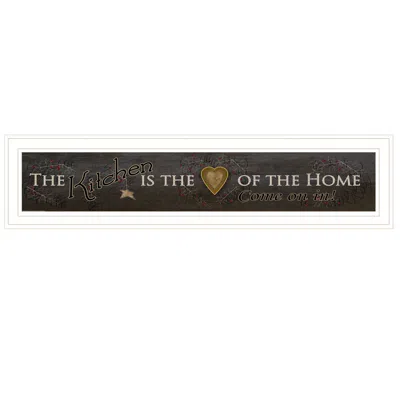 Homezia Kitchen Is The Heart Of The Home 11 White Framed Print Kitchen Wall Art