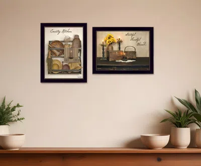 Homezia Grateful And Blessed Black Framed Print Kitchen Wall Art